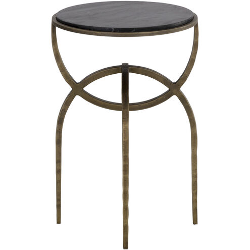 Alicent 24 X 16 inch Black Marble End Table